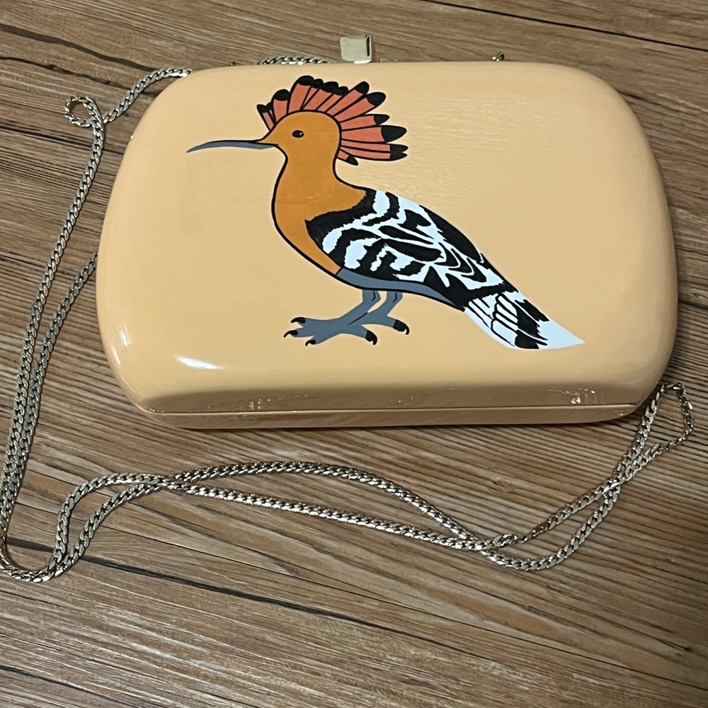 Serpui wooden clutch or chain bag - butter yellow
